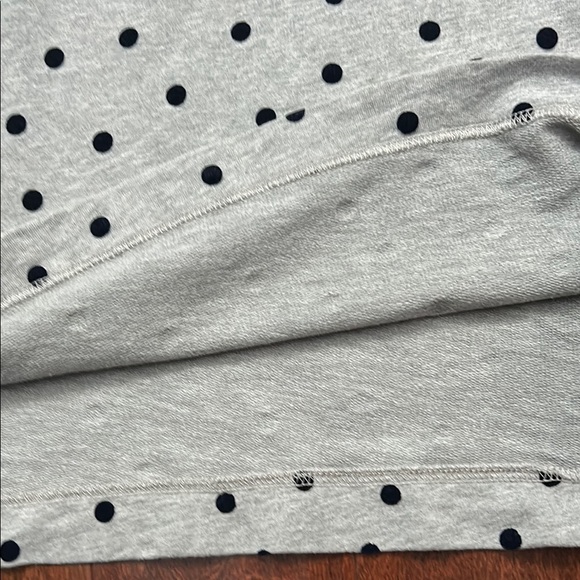 Boden Women’s Gray Dress with Navy Flocked Polka Dots, Comfy and Chic, Size 8 - Picture 9 of 15